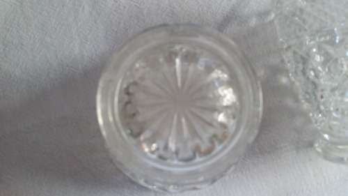 Vintage cut glass sugar and cream bowls